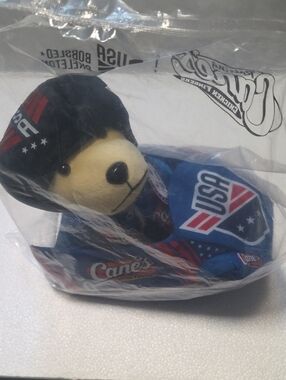 Raising Cane's USA Plush Bear